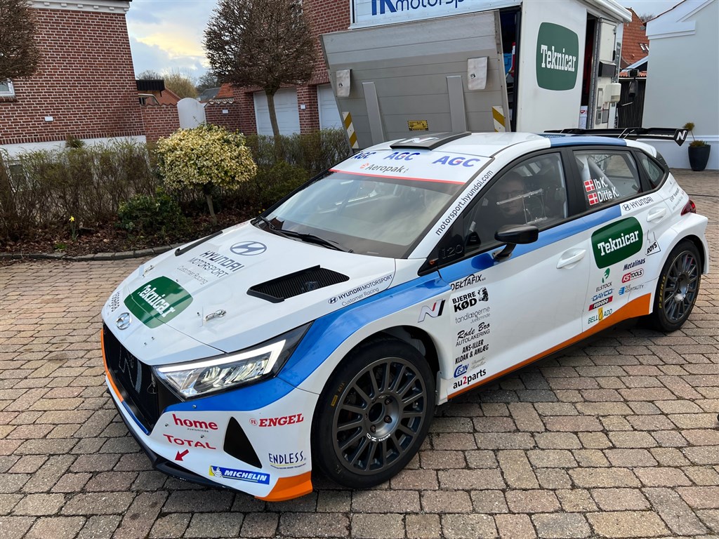 I en lejet Hyundai i20N Rally2 starter Ib Kragh og Ditte Kammersgaard i Slagelse Rally.